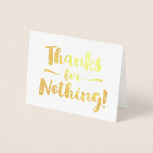 Carte Dorée Merci Pour Rien De Fantastique