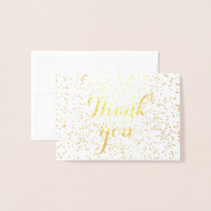 Carte Dorée Merci simple saupoudrage blanc Cool 2020