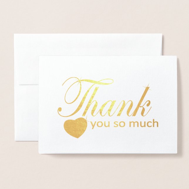 Carte Dorée Merci tellement (Devant avec enveloppe)