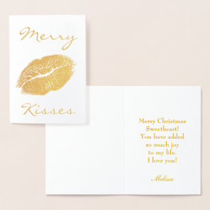 Carte Dorée Merry Kisses