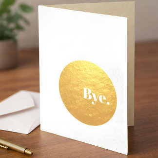 Carte Dorée Minimalist Foil Goodbye Card for Coworker