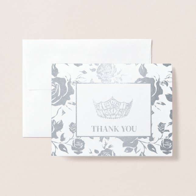 Carte Dorée Miss America Style Pageant Crown (Devant avec enveloppe)