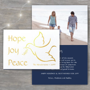 Carte Dorée N'Importe Quel Texte 1 Photo Peace Dove Marine Gol