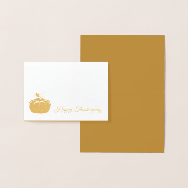 Carte Dorée Nom Place Card-Gold Foil Thanksgiving (Affichage)