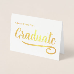 Carte Dorée Note Du Merci De Graduate Graduation