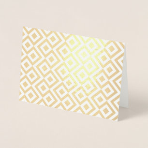 Carte Dorée Or et méandre blanc