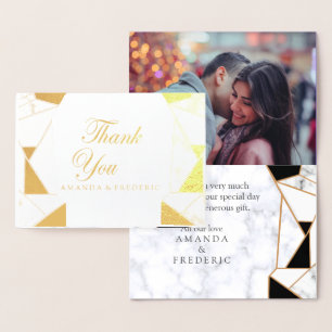 Carte Dorée Or noir moderne Abstrait sur le Marbre blanc