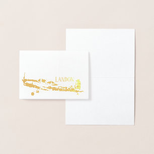 Carte Dorée Papier à lettres à huile d'or personnalisé