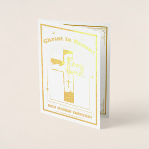 Carte Dorée Pâques, Résurrection Du Christ, Christ ressuscité