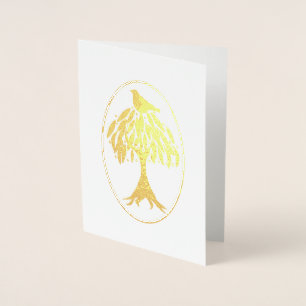 Carte Dorée Partridge dans un arbre à poires