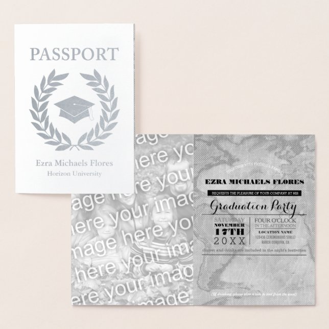 Carte Dorée Passeport de la Partie d'obtention du diplôme feui (Affichage)