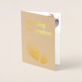 Carte Dorée Pastel Iridescente Feuille Mariage Dreamy Pastels