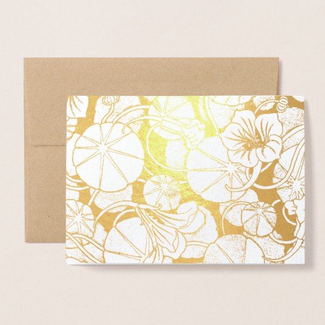 Carte Dorée Personnalisé (Devant avec enveloppe)