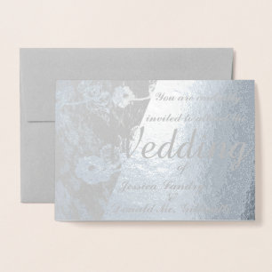 Carte Dorée Photo Mariage Ceremony InvitationFoil Card