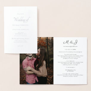 Carte Dorée Photo & Mariage Gold ou Silver Foil