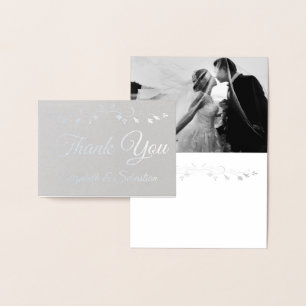 Carte Dorée Photo simple et élégante à l'intérieur du Merci Ma