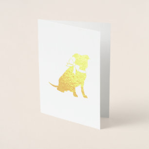 Carte Dorée Pit Bull Chien Baby shower Genre Neutre Pitbull