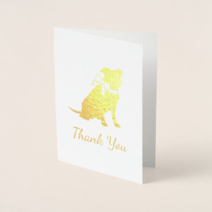 Carte Dorée Pit Bull Chien Baby shower rose fille Pitbull