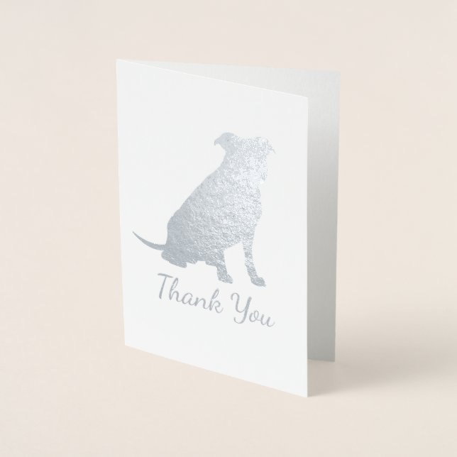 Carte Dorée Pit Bull Dog Baby shower Sexe Neutre (Devant)