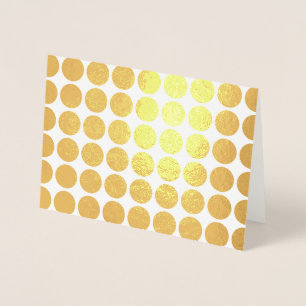 Carte Dorée Pois d'or sur White Happy Birthday