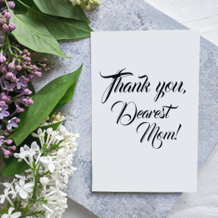 Carte Dorée Pour maman Mariage Merci Silver