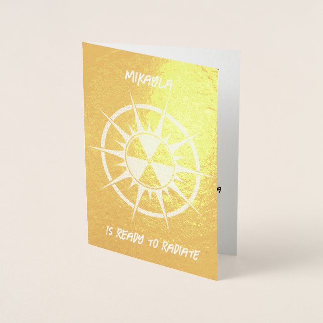 Carte Dorée Prêt à rayonner (Devant)