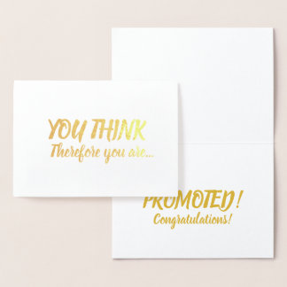 Carte Dorée Promotion Félicitations Or Vous Pensez Donc