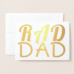 Carte Dorée RAD DAD   Real Gold Foil   Texte personnalisé
