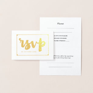 Carte Dorée RSVP en or gras