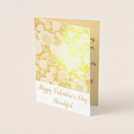 Carte Dorée Saint-Valentin femme 