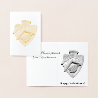 Carte Dorée Salutations ! Joyeuse Saint-Valentin