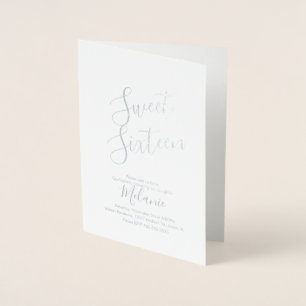 Carte Dorée Script Sweet sixteen simple