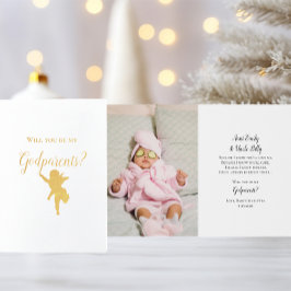 Carte Dorée Serez-Vous Mes Parents Cherub Photo Proposition