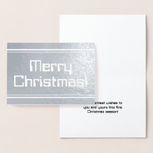 Carte Dorée Silver Foil "Joyeux Noël !"Carte