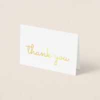 Simple Retro Or Écriture Merci