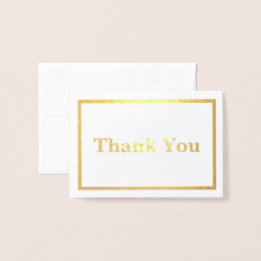 Carte Dorée Simple Thank You