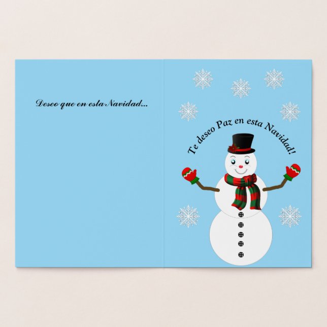Carte Dorée snowman (Intérieur)