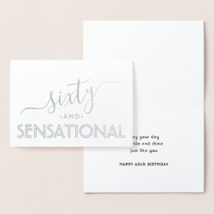 Carte Dorée Soixante & Sensationnel Simple Anniversaire Joyeux