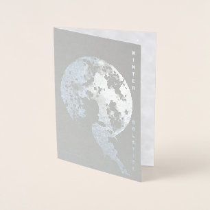 Carte Dorée Solstice d'hiver : Lune et colombe