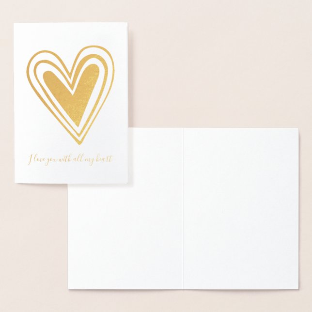 Carte Dorée Tout mon coeur (Affichage)