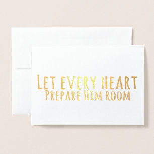 Carte Dorée Typographie simple Noël Carol Paroles