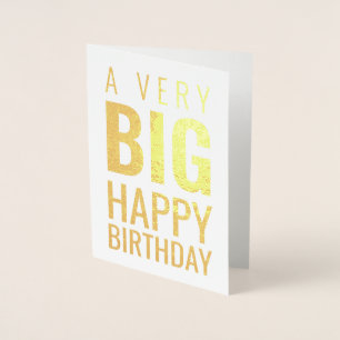 Carte Dorée Un très grand anniversaire heureux moderne