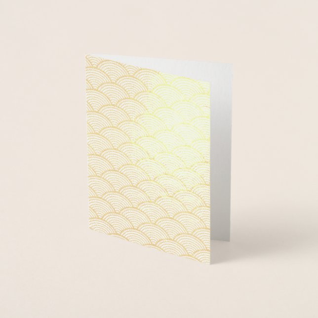 Carte Dorée Vague japonaise rouge (Devant)