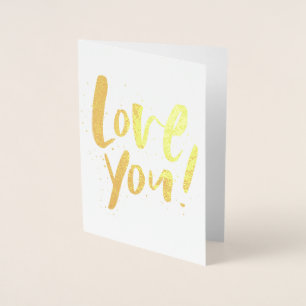 Carte Dorée Vous aimez la Saint Valentin moderne