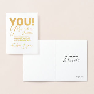 Carte Dorée Vous êtes Extraordinaire et meilleur - Drôle Bride