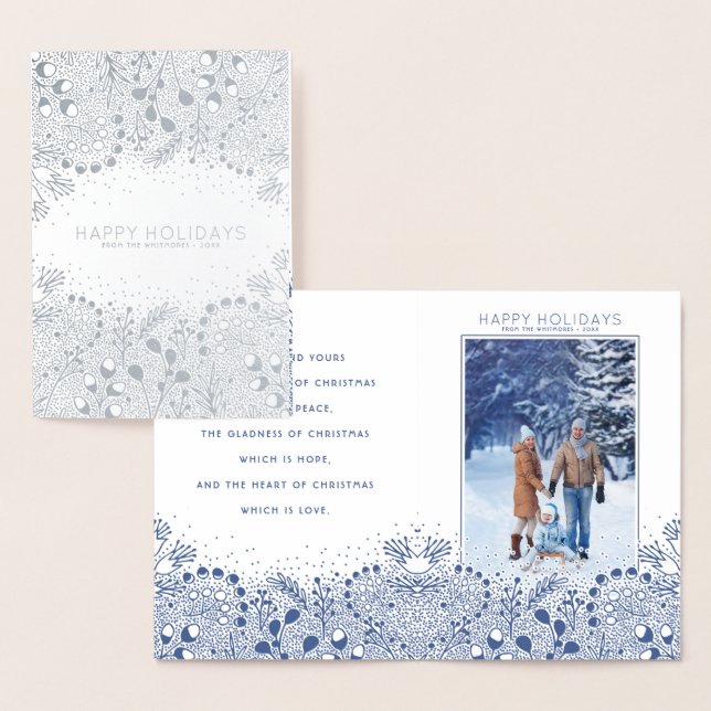 Carte Dorée Winter Wonderland Noël et vacances Photo (Affichage)