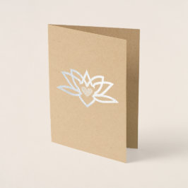 Carte Dorée Yoga Lotus Heart Foil