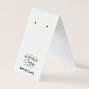 Carte D'Oreille Fold-Over Personnalisée, Logo En B
