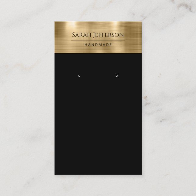 Carte d'oreille Métallic Gold Black Professional (Devant)