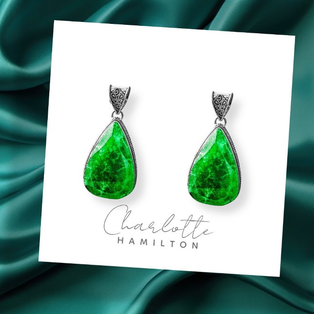 Carte d'oreille moderne personnalisée Nom Gris Ton (Modern Personalized Name Grey Tones Earring Cards by Ricaso. Add your business name to jewelry cards)